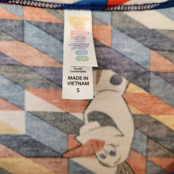 Disney Olaf Frozen Geometric Print Swing Tunic Top Shirt Vacation Cute Comfy S - Picture 5 of 8